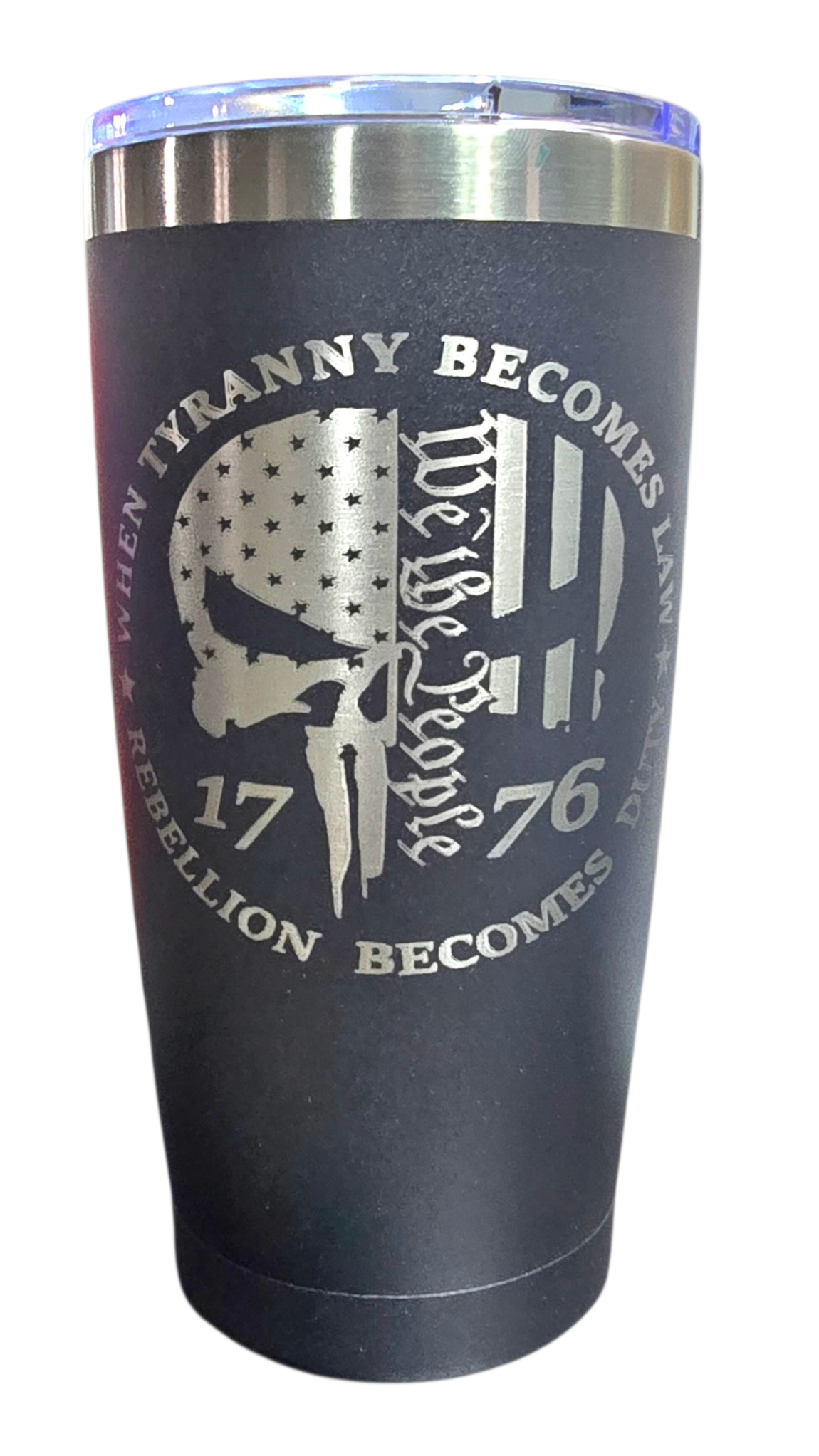 20oz Tumbler Stainless Steel - We The People - Punisher Skull