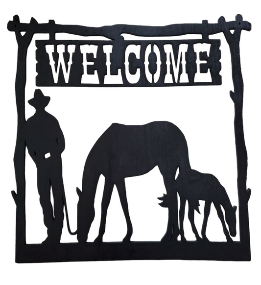 Cowboy Welcome Sign
