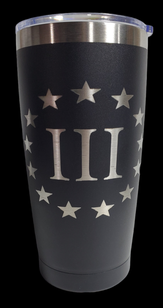 20oz Tumbler Stainless Steel - III Percent.