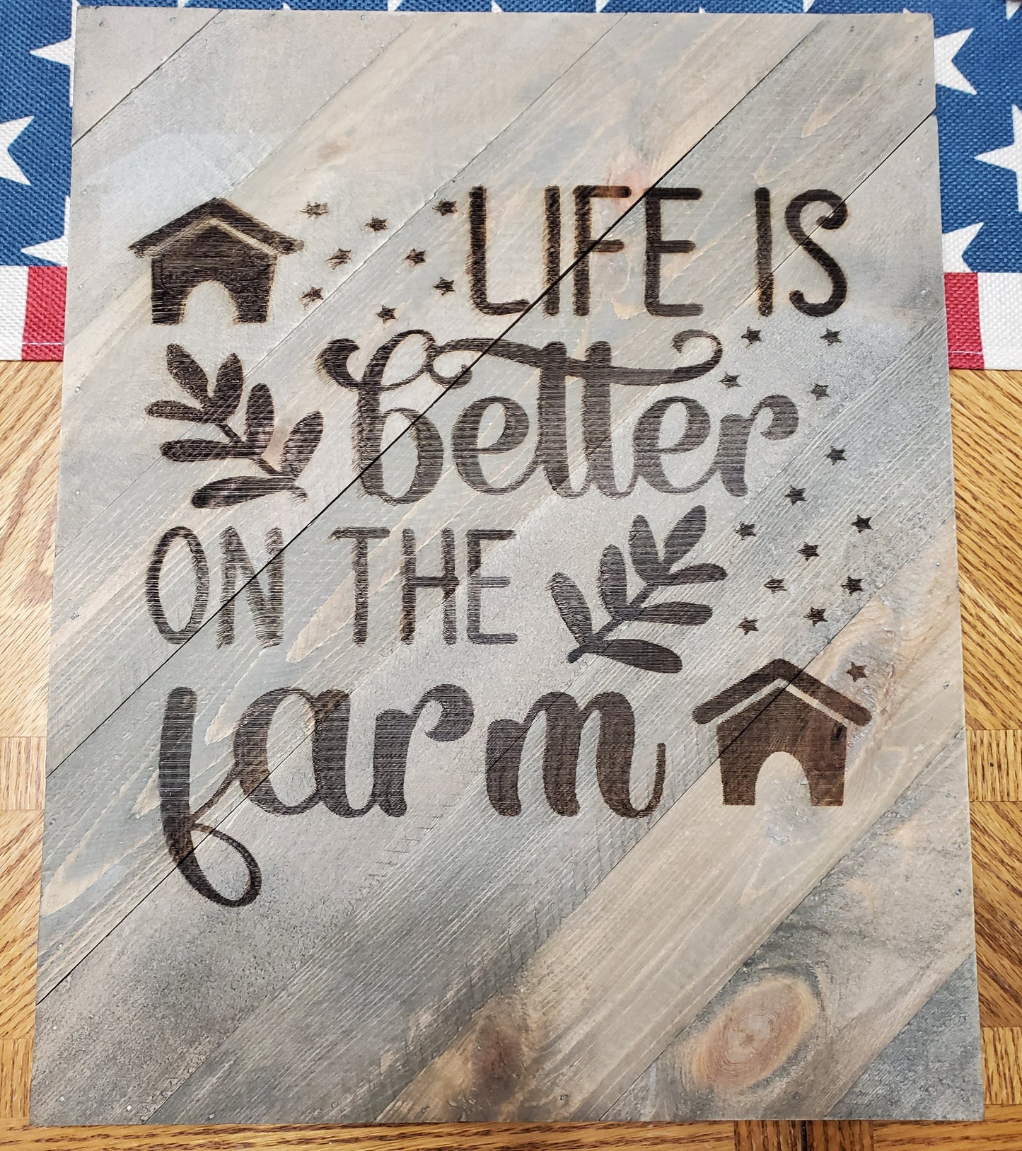 Decorative Rustic Wood Sign - 12"x15"